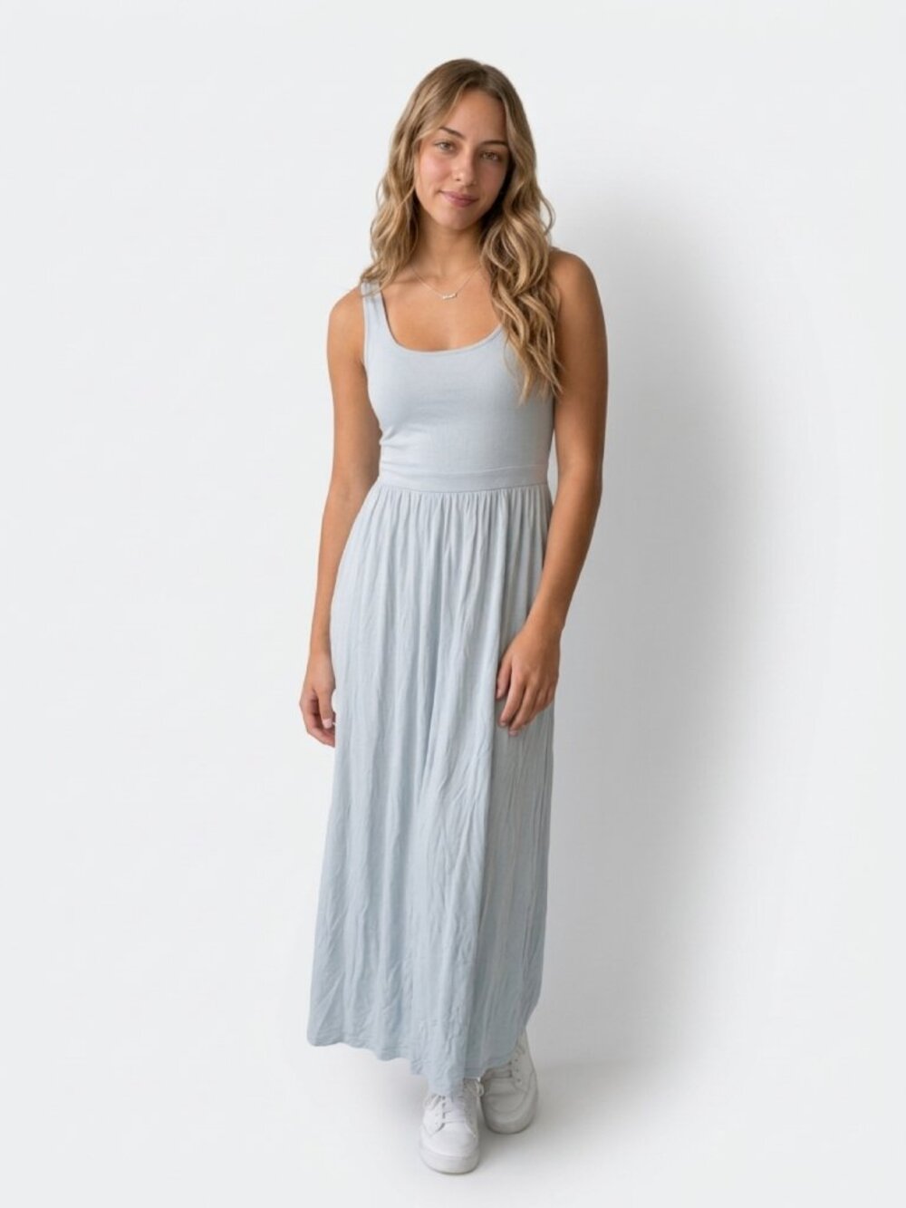 Aritzia / Wilfred - Soft light blue Sleeveless Maxi Dress - Small